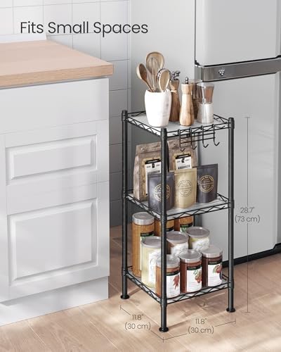 SONGMICS 3-Tier Bathroom Shelf, Storage Rack for Small Space