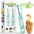 Spring Chef Swivel Vegetable Peeler w/Soft Grip Handle, Set of 2, Mint