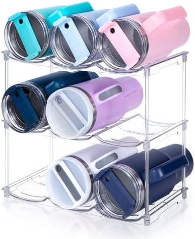 spospo Stackable Water Bottle Organizer for Stanley 40 oz Tumbler
