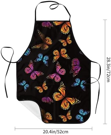 Sigouyinei Waterproof Kitchen Apron For Women Men Soft Bib Work With Pocket