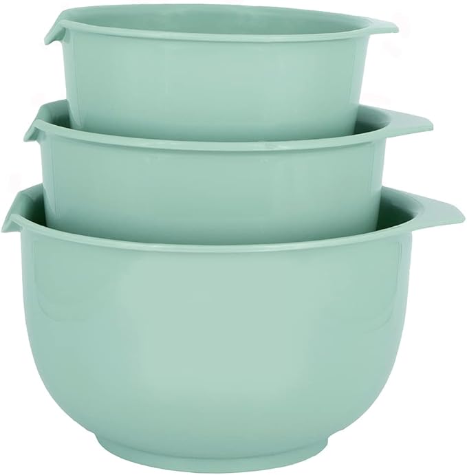 Glad Mixing Bowls with Pour Spout, BPA Free, Dishwasher Safe Plastic | Kitchen by GladTrashFoodStorage