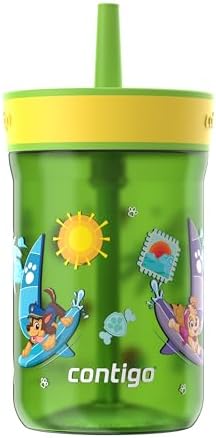 Contigo Leighton Tumbler with Straw, 14 oz, Cool Lime PAW Patrol (Color changing straw); Glacier PAW Patrol (Color changing body)