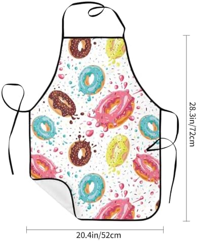 Sigouyinei Waterproof Kitchen Apron For Women Men Soft Bib Work With Pocket