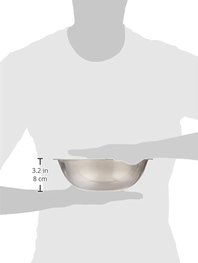 Winco 3 Quart Heavy-Duty Stainless Steel Mixing Bowl - Image 2