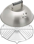 Cuisinart 12.25" Melting Dome with Bonus Wire Rack, Stainless Steel Grill Dome with Vent for Steaming, Smoking & Melting Cheese, Ideal for BBQ, Griddles, and Outdoor Cooking