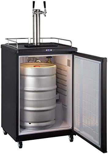Kegco Keg Dispenser, 2 Faucet, Black