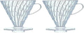 Hario V60 Plastic Coffee Dripper, Size 03, Clear (Pack of 2)