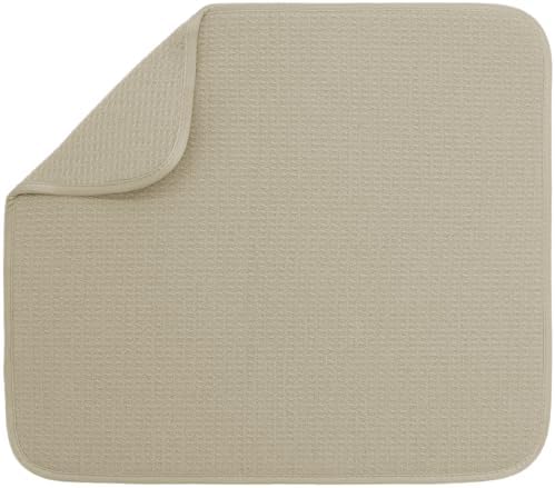 S&T INC. Dish Drying Mat, 16" x 18", Large, Beige