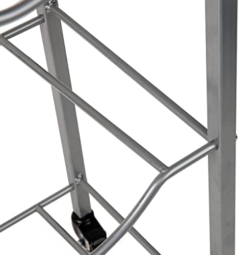 Mind Reader 5 Gallon Water Jug Stand, Water Bottle Holder, Water Cooler, Rack, Wheels, Metal, 16.5"L x 13.75"W x 31"H, Gray