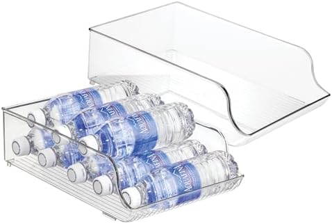 iDesign Plastic Water Bottle Organizer, Clear, 2-Pack