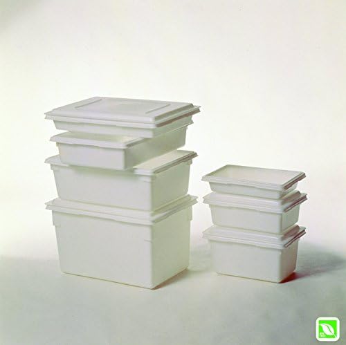 Rubbermaid Commercial Products Food Storage Box/Tote for Restaurant/Kitchen/Cafeteria, 5 Gallon, White (FG350600WHT) (Pack of 2)