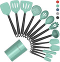 Coukre Silicone Kitchen Cooking Utensils Set, Heat Resistant, 14-Piece
