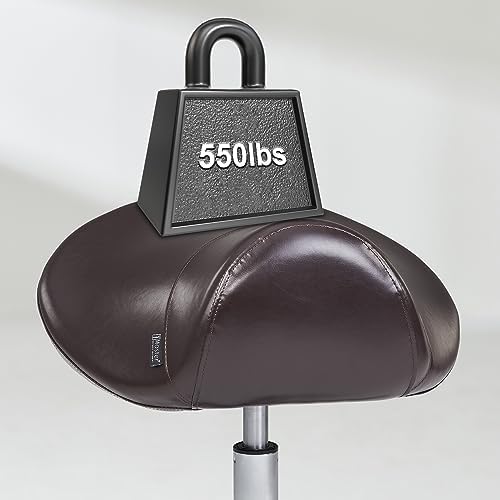 Master Massage Ergonomic Saddle Chair-Saddle Stool- Hydraulic Swivel Rolling Chair-Salon Clinical Tattoo Dentist Clinic Stool, Spas, Salons Stools, Workshop Office-Coffee