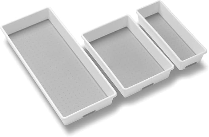 madesmart 3 Bin Drawer Organizer Set, Office & Bathroom, Organizer - Image 8
