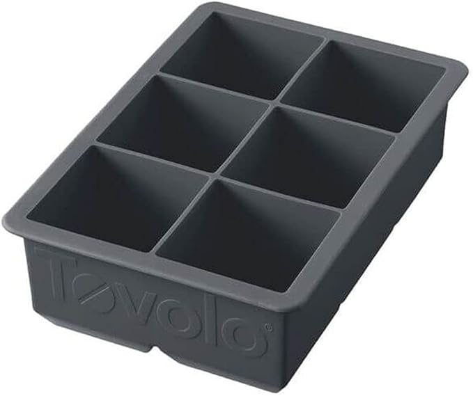 Tovolo Large 2” King Cube Ice Tray Charcoal Gray Ice Cube Trays by Tovolo