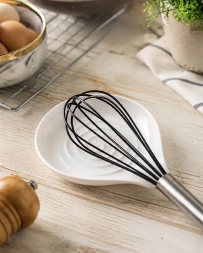 LAUCHUH Spoon Rest, Kitchen Spoon Holder for Stove Top Ceramic Spoon Rest