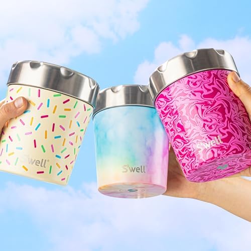 S'well Stainless Steel Ice Cream Chiller, 16oz, Sweet Sprinkle, Triple Layered Vacuum Insulated Container Keeps Ice Cream Frozen For Up To Four Hours, BPA Free