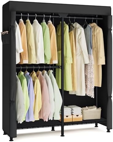 SONGMICS Closet Organizers and Storage, Clothes Rack with Shelves