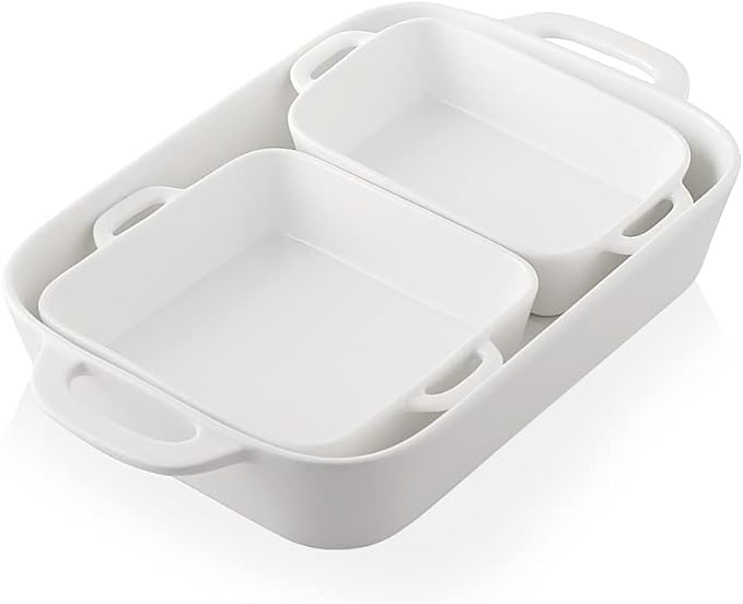 Sweejar Ceramic Bakeware Set, Rectangular Baking Dish by Sweejarco1949