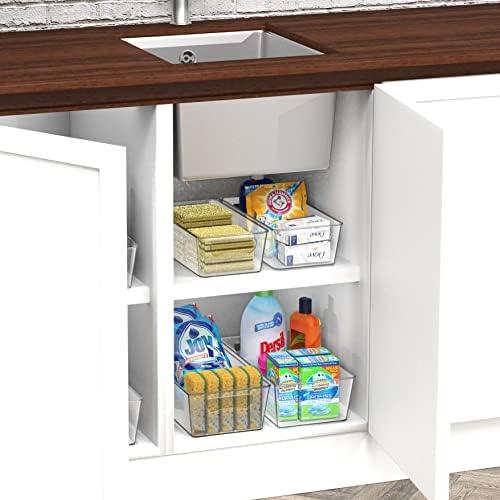 Simple Houseware Pantry Bins Storage Organizer, 8 Packs, (4M/4L)