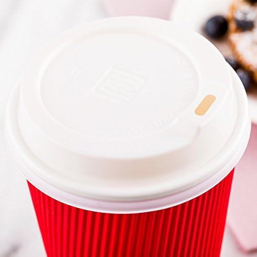Restaurantware LIDS ONLY: 25-CT Disposable White Lid for Coffee and Tea Cups - Fits 8, 12, 16, 20-OZ Cups: Perfect for Coffee Shops, Juice Shops, and Takeout (Pack of 2)