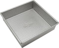 USA Pan Bakeware Nonstick Square Cake Pan,8 Inch,Aluminized Steel,(Pack of 6)