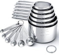 TILUCK Stainless Steel Measuring Cups & Spoons Set, Cups and Spoons
