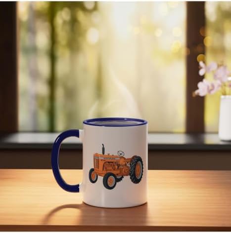 Vintage Allis-Chalmers WD 45 Classic Tractor Ceramic Mug, Dark Blue/White, 11oz