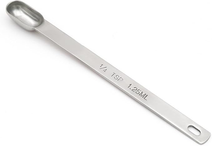 1PCS 1/4tsp Single Measuring Spoon, Stainless Steel Long Handle Individual by BERYLER