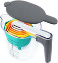 Stackable 10-Piece Measuring Cups and Spoons Set with Lids