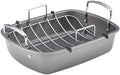 Circulon Total Bakeware Nonstick Roaster, Roasting Pan with Rack, 17-Inch x 13-Inch, Gray