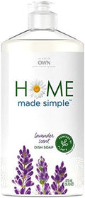 KAXILU Home Made Simple Dish Soap, Lavender Scent, Plant-Based Formula - Kitchen Hand Soap - Tough on Grease, Gentle on Hands - Biodegradable, Eco-Friendly, Fresh Clean Scent, |16 fl oz|