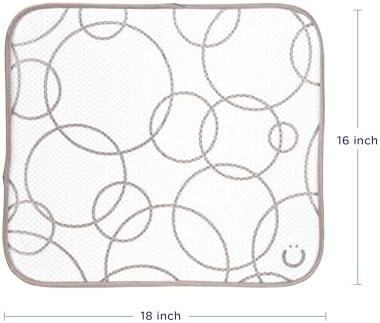 Ubbi Microfiber Dish Drying Mat, Taupe 2-Pack
