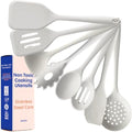 NonToxic Platinum Silicone Utensils, 100% Plastic-Free, 8-Pcs, Gray