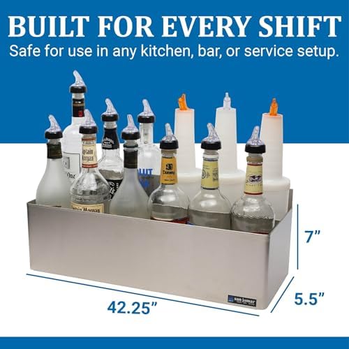 San Jamar Speed Rails with 8 Quart Capacity for Kitchen, Bar, And Restaurants, Stainless Steel, 32.25 Inches, Silver