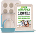 NutriChef Non Stick Baking Pans Set, 6-Piece Bakeware Set