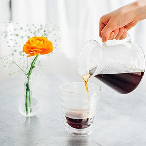 Hario "Simply Hario" V60 Glass Pour Over Coffee Set, Size 02