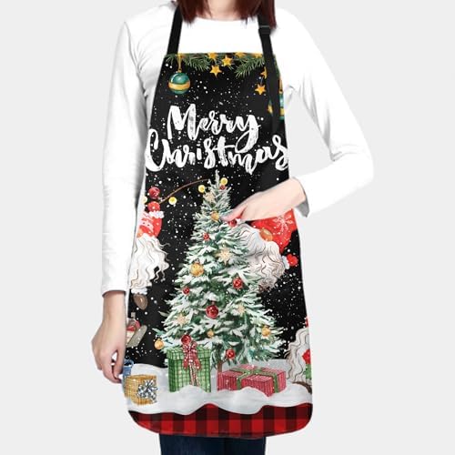 Giwawa Apron Unisex Resistant 33 x 28 inches with 2 Pockets Cooking Kitchen Aprons Suitable for BBQ Grill Drawing Haircut