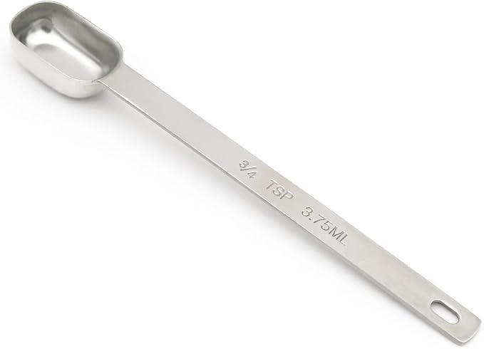 1PCS 3/4tsp Single Measuring Spoon, Stainless Steel Long Handle Individual by BERYLER