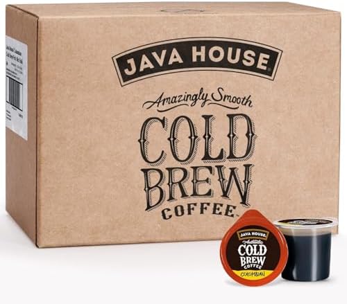 Java House Cold Brew Coffee, Colombian Medium Roast Coffee Concentrate Liquid Pods - 1.35 Fluid Oz (Pack of 60) Enjoy Hot or Iced