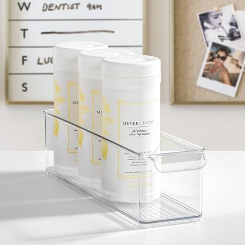 iDesign Stackable Fridge Storage Bin with Handle, Set of 6, Clear