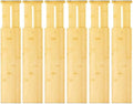 VaeFae 6 Pack Bamboo Drawer Dividers, 4" High Adjustable 11.9-17.1" Clothes Drawer Organizers, Expandable Separators for Bedroom/Bathroom/Kitchen/Office Storage