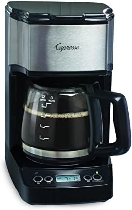 Capresso 5-Cup Mini Drip Coffee Maker, Black and Stainless Steel 4426.01 5 Cup Replacement Carafe, Clear