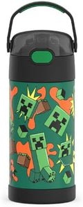 THERMOS FUNTAINER Water Bottle with Straw, 12oz, Minecraft