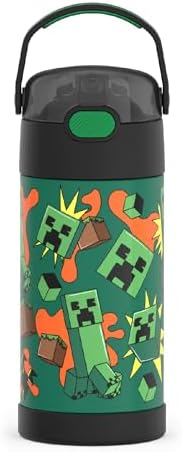 THERMOS FUNTAINER Water Bottle with Straw, 12oz, Minecraft