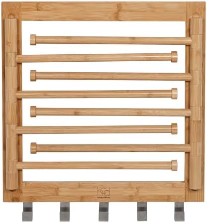 Honey-Can-Do Bamboo Wall-Mount Swivel-Arm Drying Rack, 80 lb, Natural
