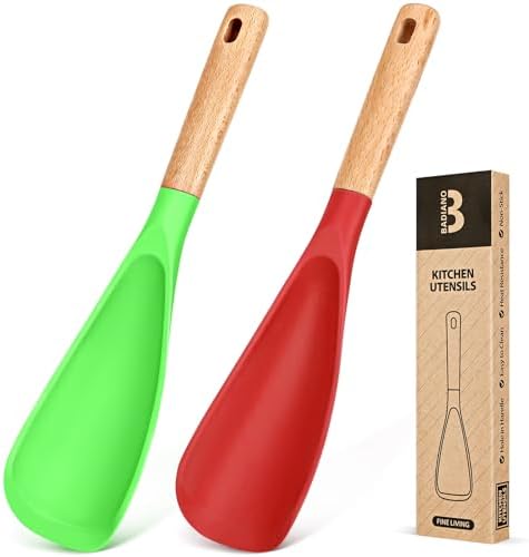 Badiano Silicone Cooking Spoon for Nonstick Cookwares, Multi-function,11.4"