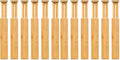 VaeFae 12-Pack Adjustable Bamboo Drawer Dividers, Expandable Drawer Organizer for Kitchen Utensils, Clothes, Bathroom, Office – Fits Drawer Interiors 16.6" to 21.8"