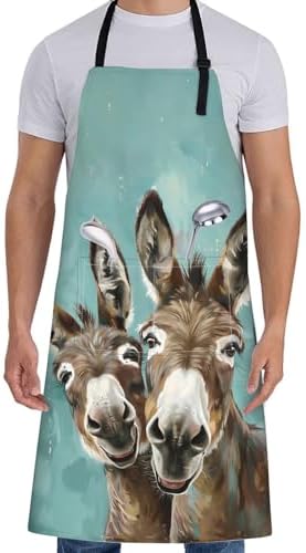 Fun Space Adventure Apron for Women with Rocket and Planet,28x33in