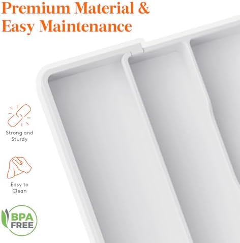 Lifewit Utensil Organizer for Kitchen Drawers, Expandable Utensil Tray